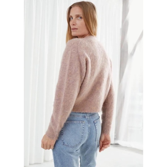& Other Stories Wool Alpaca Fuzzy Button Up Cardigan - Picture 3 of 10